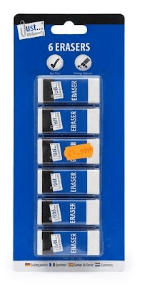 Ust Stationery 6 Erasers Pack