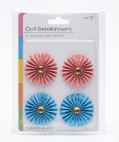Craft Embellishments Paper Rosette Decorations