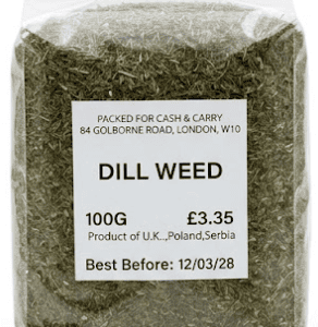 Dill Weed – Dried Herb, 100g